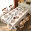Toalha de mesa estilo étnico, impermeável, à prova de óleo, lavável, resistente ao calor, luxo leve, toque de alta qualidade, toalha de mesa retangular boêmia