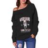 Transfronteiriço top 3D estampa de caveira Halloween novo europeu e americano feminino ombro a ombro blusa de base feminina Feminino