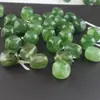 Resina imitación calcedonia con forma de cuentas sueltas perforadas con forma, faceteadas, puntiagudas, falso jade verde, cuentas tipo barril flor flotante, cuentas cuadradas de Dongling verde