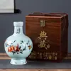 Garrafa de vinho de cerâmica Jingdezhen, jarro de vinho vazio, jarro de armazenamento de vinho doméstico selado, utensílios para vinho, recipiente de armazenamento de bebidas alcoólicas com tampa