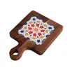 Posavasos creativo de baldosas de madera, tapete aislante para cazuela de restaurante, color nogal, mantel individual, tapete para tazón de comida anti-quemaduras, de madera