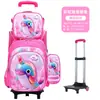 Nuevo Set de Mochila con Ruedas para Primaria con Relieve 3D para Niños y Niñas, Incluye Lonchera y Estuche, Mochila Infantil de Dibujos Animados