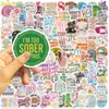 100 pegatinas de graffiti inspiradoras anti-alcohol transfronterizas para decoración DIY de guitarras, papelería, equipaje, cuadernos, pegatinas impermeables