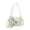 Bolso cruzado de moda para mujer, bolso pequeño cuadrado simple, bolso de hombro elegante para el trabajo, bolso cruzado casual retro con textura