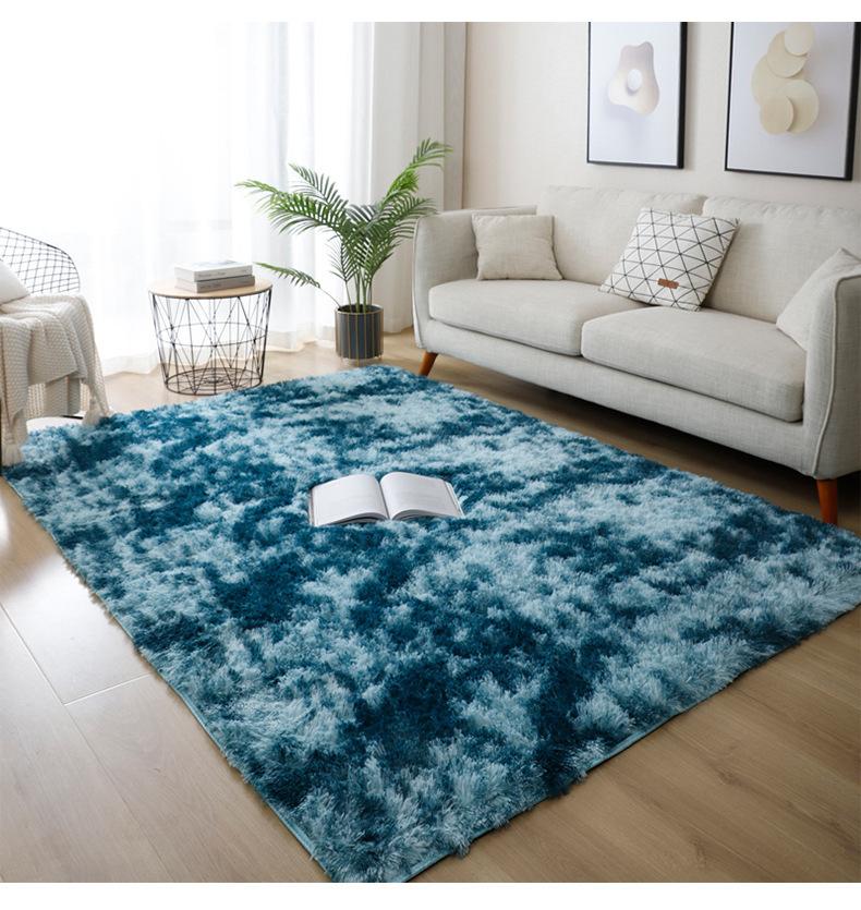 丝毛,扎染,客厅地毯,卧室地毯,扎染地毯