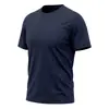 Camiseta de malla de secado rápido para hombre de comercio exterior europeo y americano, 100% poliéster, manga corta transpirable para fitness, talla europea, talla grande al por mayor