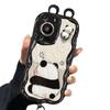 Adecuado para funda de teléfono Apple 17 Pro Max iPhone 15 Lindo Dibujo Animado Oso Panda Muñeco Soporte Colgante 16 Silicona