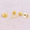 Pendientes de acero de titanio chapados en oro de 18k para mujer, simples, con perforación en copa, pendientes de acero inoxidable con base, accesorios, fabricantes, venta al por mayor