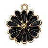 Misture 20 gotejamento óleo preto DIY acessórios de joias amor flor nota chave pingente colar brincos pingente