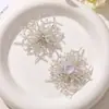 Ins Estilo Coreano Luxo Acessível Moda Metal Fogos de Artifício Tecido Adesivos DIY Brincos Personalizados Clipe Lateral para Brincos Acessórios para Sapatos Flor