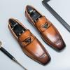 Zapatos Doug de verano estilo británico, estilo avanzado, sin cordones, informales, de cuero, para hombre, para peluqueros.