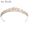 Corona de novia de circonita estilo coreano nuevo tocado para fotografía de boda accesorios para la ropa corona de diamante de cristal venta al por mayor de fábrica