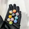 Cuentas Luminosas de Flor de Loto de 16 mm con Agujero Recto Óptico para Cadena de Teléfono DIY, Llavero, Cadena de Bolsa, Accesorios de Joyería
