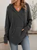 Sudadera con capucha y cordón de punto gofre, moda casual, ropa para mujer europea y americana 2026, desarrollada por Annuo, estación independiente de Amazon