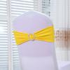 Correa decorativa elástica para respaldo de silla al por mayor Hebilla de flor con taladro correa para silla de hotel boda juego de mesa y silla con hebilla de taladro