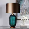 Lámpara de mesita de noche moderna minimalista para sala de estar, lámpara de mesa de cristal para dormitorio de hotel, lámpara de escritorio de cristal, jarrón de lujo ligero estilo americano, al por mayor