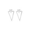 Pendientes triangulares delanteros y traseros de tamaño europeo y americano, diseño creativo, dos pendientes triangulares invertidos geométricos desmontables