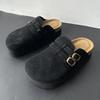Chinelos Birkenstock Modernos Fechados com Solado Grosso para Mulheres, Uso Externo, Nova Moda 2025 Versáteis Tamanho Grande