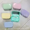 Lentes de Contato ins Estojo para Pupilas Trendy Beauty Par Múltiplo Duas Peças Único Simples Fofo Portátil Menina Pequeno Armazenamento