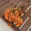Plantas Artificiales Transfronterizas Decoración de Acción de Gracias Flores Falsas Flores de Seda Hojas de Eucalipto Plantas Decorativas para Exteriores Anti-UV