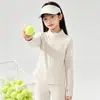 Capa base infantil transpirable, chaqueta de forro polar con media cremallera para niñas, corte ajustado y favorecedor, capa interior para chaquetas recubiertas contra el viento, conjunto deportivo