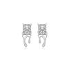 Pendientes personalizados de aguja de plata 925, pendientes simples geométricos de diseño nicho, elegantes de alto sentido, pendientes de nueva moda que combinan con todo