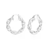 Amazon aretes retorcidos huecos transfronterizos hilo de oro 18K retorcido retorcido exagerados hebilla de oreja europea y americana aretes venta al por mayor