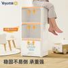 Yeya Gabinete de Almacenamiento de Ropa de Bebé Plástico Armario Infantil Gabinete de Almacenamiento de Juguetes para Bebé Gabinete con Tapa Abatible Gabinete de Almacenamiento