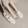 Chinelos de Pelúcia Estilo Coreano Pequeno Chanel Femininos para Interior Casa Chinelos de Algodão Femininos para Uso Externo Sapatos 2026 Estilo Outono/Inverno Meio Chinelos com Acolchoado