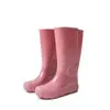 Botas de Lluvia Altas Transfronterizas de 33 cm para Mujer, Antideslizantes, Resistentes al Desgaste e Impermeables, Botas de Lluvia de Moda, Cubrezapatos para Lavar el Coche y Uso en la Cocina