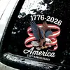 Pegatinas Populares Transfronterizas para Coche, Pegatinas Conmemorativas del 250 Aniversario Americano, Calcomanías para Ventana de Coche de Amazon, Pegatinas de Bandera de Águila