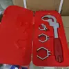 Llave para fregadero de aleación de aluminio baño arco abierto dentada llave ajustable herramienta para instalación de fregadero de fontanería