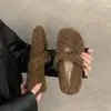 Zapatos redondos, de boca baja, mullidos, suaves y dulces para mujer, para uso exterior otoño/invierno 2026, forrados de felpa, cálidos, con lazo, estilo Mary Jane