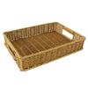 Imitação artesanal Rattan Tecido Cesta Retangular Prato de Frutas Casa Chá da Tarde Lanche Restaurante Lanche Cesta Bandeja