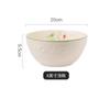Tazón de arroz de cerámica con relieve de alto valor de color, tazón de sopa, plato doméstico, vajilla, tazón francés, venta al por mayor