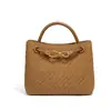 Estilo Igual de Blogueira 2026 Nova Bolsa de Balde em Camurça Fosca Tecida à Mão para o Dia a Dia, Bolsa Transversal com Fivela Dourada Vintage para Mulheres