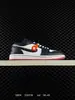 Air Aj1 Jordan 1 Low Entrenamiento Alemán Color Samba Clásico Unisex de Caña Baja Deportivas Casuales Baloncesto Tenis