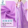 Fabricante Personalizado 75D Alta Densidade Chiffon Pérola Contas Poliéster Completo Dinastia Han Roupas de Proteção Solar Camisa Lenço Vestido Sub-Tecido