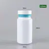 Botella de Forma de Champiñón al por Mayor 100cc 120ml Tapa de Rosca Plástico Blanco Lechoso Cilíndrica Botella Sólida 80ml Boca Ancha Botella para Pastillas