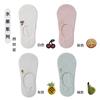 Calcetines de Barco Bordados Nuevos de Verano Invisibles 4 Pares de Calcetines Florales de Animales Calcetines Casuales para Hombres y Mujeres Personalización de Patrón de Logo