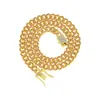 Conjunto de Colar e Pulseira Corrente Cubana com Fecho de Bigode de Dragão 9mm Colorido Feminino Moda Estilo Europeu e Americano Corrente Miami