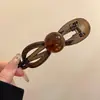 Elegante Pinza Retorcida de Perlas para la Parte Trasera de la Cabeza, Pinza de Pato de Lujo Ligero para Cabello Grueso, Pinza de Garra, Accesorio para el Cabello
