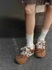 Zapatillas de entrenamiento retro alemanas para mujer, nuevo estilo 2026, estampado de leopardo, rojo y marrón, zapatillas casuales, versátiles, suela suave, antideslizantes