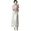 Estilo Chic Coreano 2026 Verão Novo Modelo Estilo Coreano Camisa Irregular Levemente Transparente Tops para Mulheres