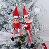 Nueva Ventana Transfronteriza Muñeca Roja Elfo Muñeco Adornos Colgante para Árbol de Navidad Muñeco de Peluche Navideño de Piernas Largas