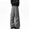Nuevos pantalones casuales rectos para hombre 2026, pantalones cargo retro de secado rápido con bolsillos, pantalones de pierna ancha, pantalones largos para hombre