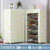 Zapatero multicapa simple para uso doméstico, zapatero de tela económico, ahorra espacio, simple moderno a prueba de polvo, ensamblado para la entrada del dormitorio