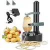 Pelador Eléctrico para el Hogar Multifuncional Artefacto Perezoso Pelador de Frutas y Patatas Máquina Desmontable de Limpieza y Pelado