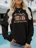 Estación Independiente Trabajador Social Estampado Holgado Otoño e Invierno Ropa Interior de Manga Larga Talla Grande Sudadera Venta al por Mayor