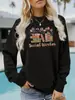 Estación Independiente Trabajador Social Estampado Holgado Otoño e Invierno Ropa Interior de Manga Larga Talla Grande Sudadera Venta al por Mayor